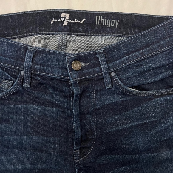 7 For All Mankind Men's Rhigby Dark Wash Denim Jeans, 30 - Picture 3 of 4